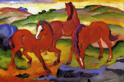 Weidende Pferde IV Franz Marc